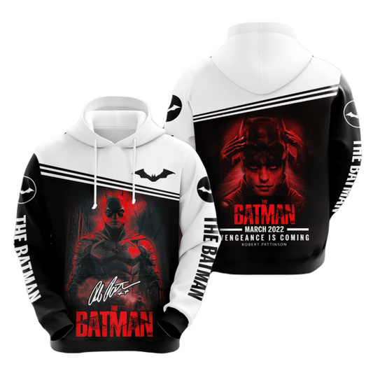 Unifinz Batman Hoodie The Batman Vengeance Black White Hoodie 2023