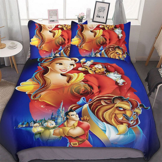 Beauty And The Beast Bedding Set Beauty And The Beast Gaston Villain Duvet Covers Red Blue Unique Gift