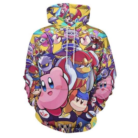 Kirby Hoodie Kirby And Other Characters Pattern Hoodie Colorful Unisex