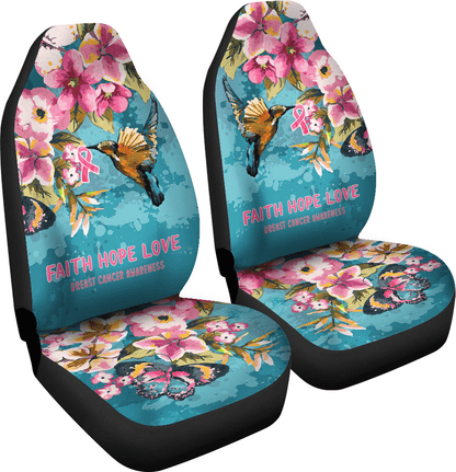 Breast Cancer Car Seat Covers Faith Hope Love Breast Cancer Awareness Seat Covers Blue Pink