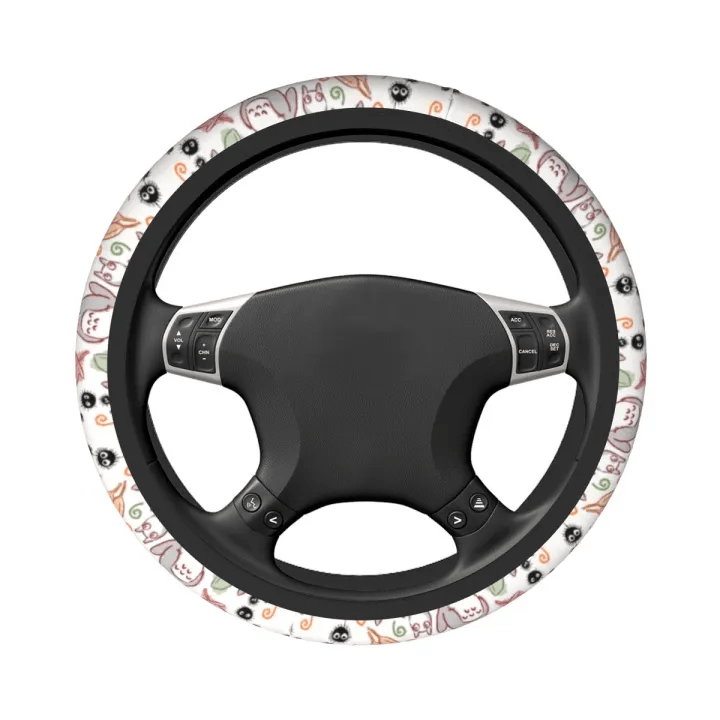 SGhibli Steering Wheel Cover My Neighbor Totoro Creatures Pattern Driving Wheel Cover Colorful