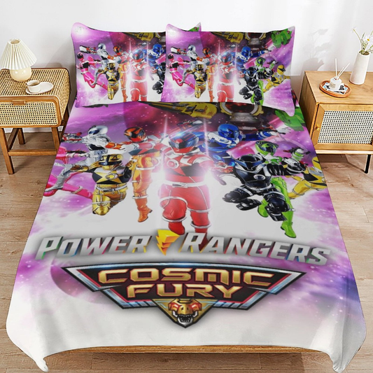 Power Ranger Bedding Set Power Rangers Cosmic Fury Duvet Covers Colorful Unique Gift