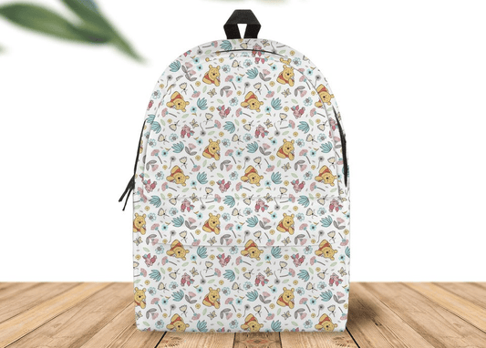 WTP Backpack DN WTP With Flower Pattern Backpacks White