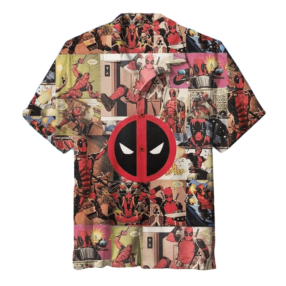 DP Hawaii Shirt MV DP Symbol Comic Pattern Hawaiian Shirt Red Unisex