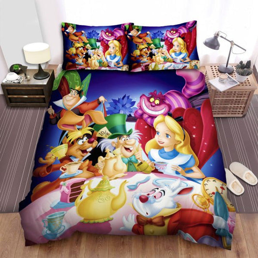 Alice In Wonderland Bedding Set All Alice In Wonderland Characters Duvet Covers Colorful Unique Gift