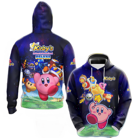 Kirby Hoodie Kirby's Return To Dream Land Deluxe Hoodie Colorful Unisex