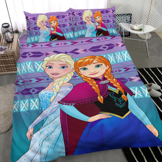 Frozen Bedding Set DN Elsa And Anna Princess Frozen Drawing Duvet Covers Colorful Unique Gift