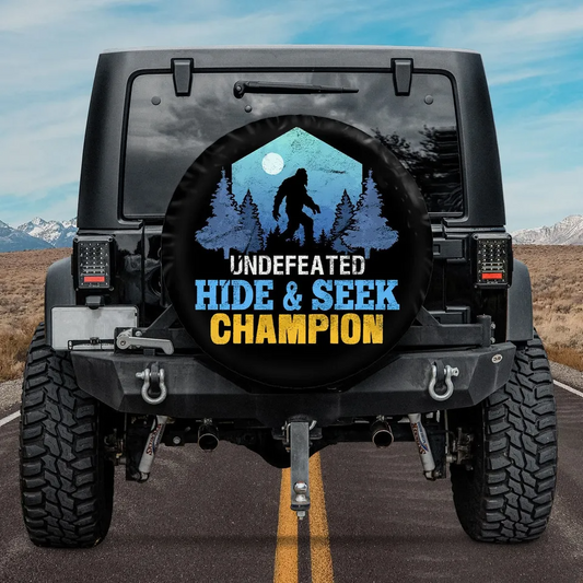 Bigfoot Spare Tire Cover Bigfoot Undefeated Hide And Seek Champion Tire Covers Black Blue