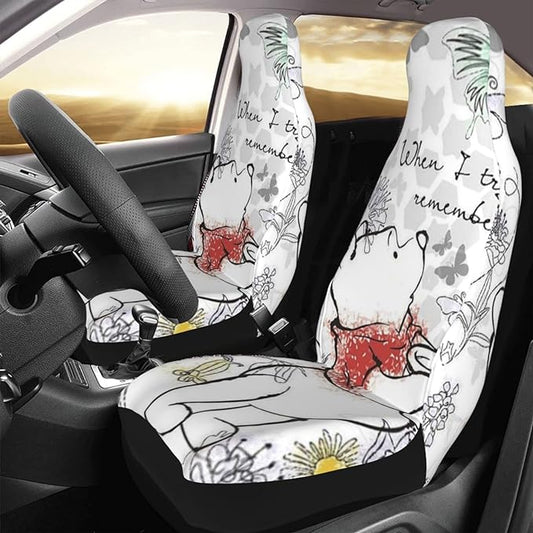 WTP Car Seat Covers Pooh Vintage When I Try To Remember Seat Covers Gray