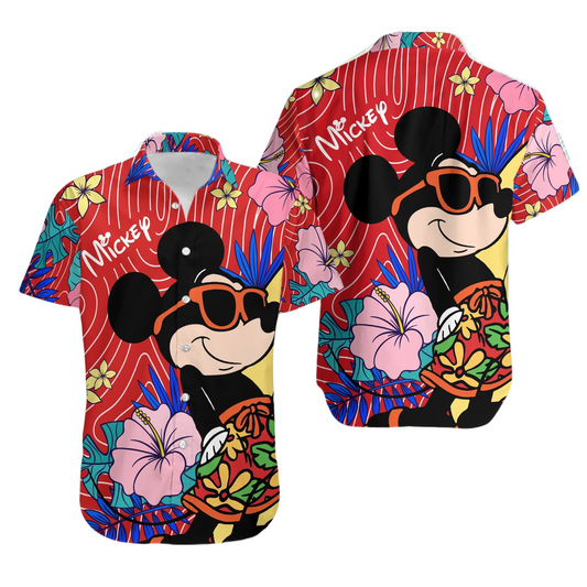 MM Hawaii Shirt DN Cool Sunglassess MM Summer Flower Hawaiian Shirt Colorful Unisex