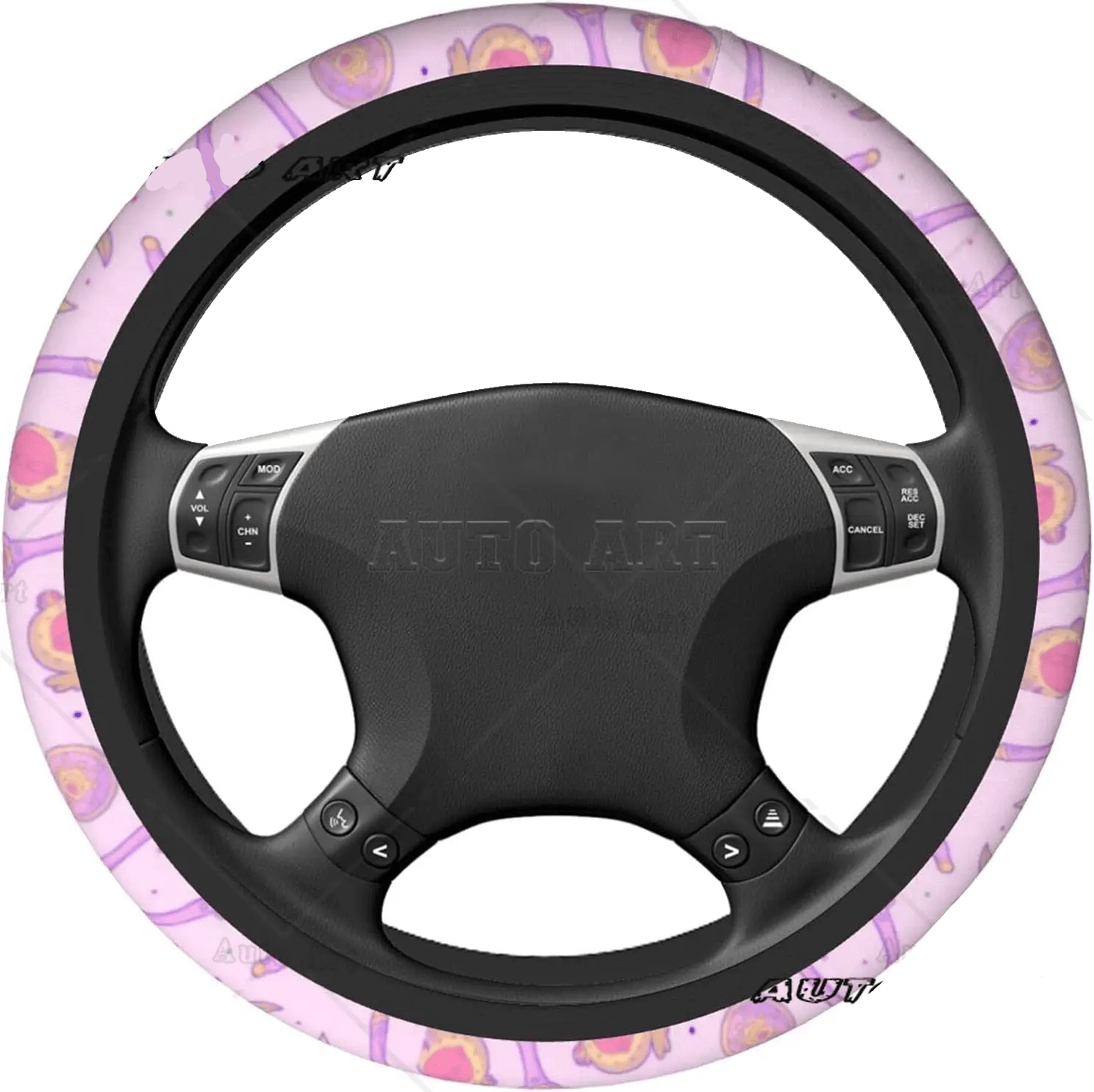 Sailor Moon Steering Wheel Cover Sailor Moon Wand Items Pattern Driving Wheel Cover Pink