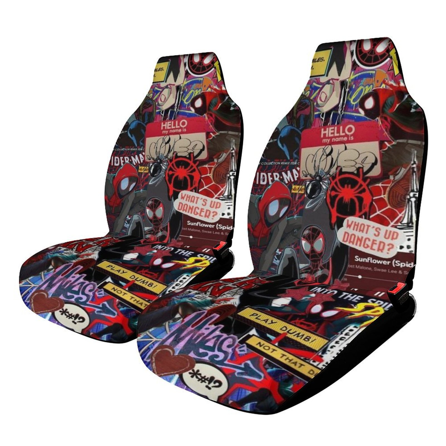 Spiderman Car Seat Covers Spiderman Quotes Stitckers Pattern Seat Covers Colorful