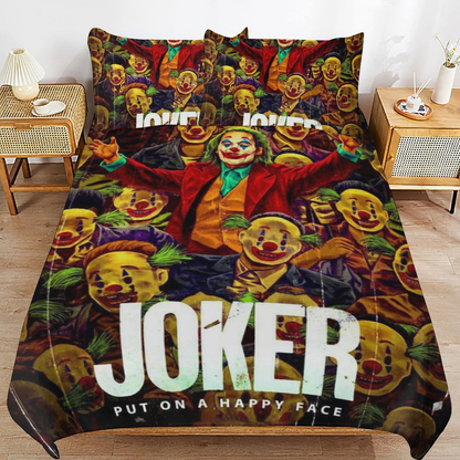 Joker Bedding Set Joker Put On A Happy Face Duvet Covers Colorful Unique Gift