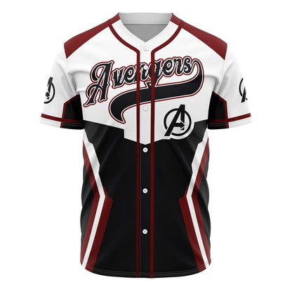 Marvel Jersey Marvel Avengers Suit Costume White Black Red Jersey Shirt Marvel Baseball Jersey Avengers Baseball Jersey For Men