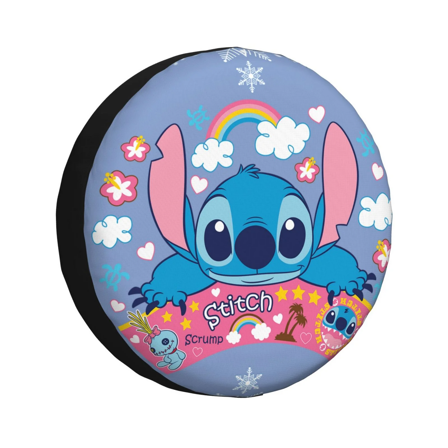 Stitch Spare Tire Cover DN Stitch And Scrump Cute Pattern Tire Covers Blue Pink