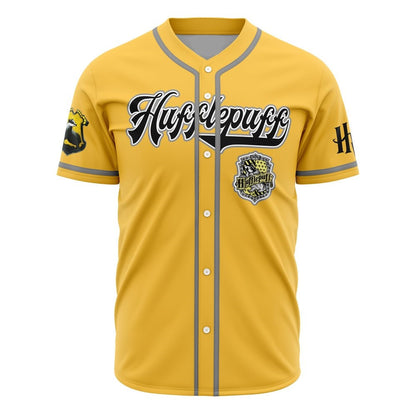 HP Jersey HP Hufflepuff House Crest Scamander Yellow Jersey Shirt HP Baseball Jersey Hufflepuff Baseball Jersey