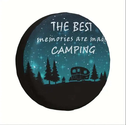 Camping Spare Tire Cover The Best Memories Are Made Camping Tire Covers Black Blue