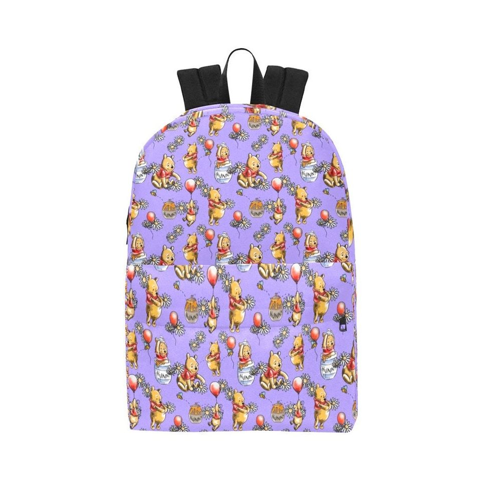 WTP Backpack DN WTP All Poses Daisy Flower Pattern Backpacks Purple