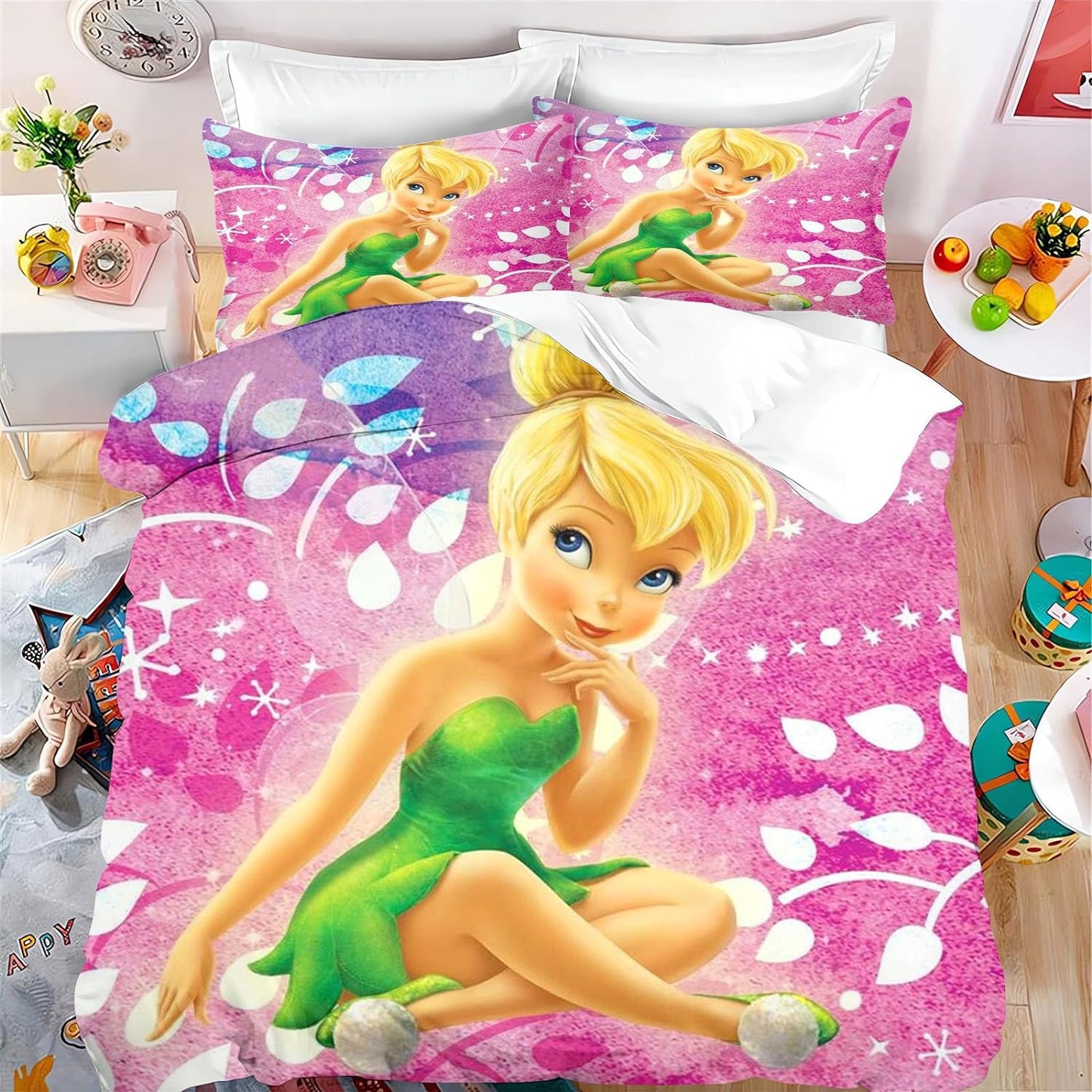 Tinker Bell Bedding Set DN Tinker Bell Fairy Elf Duvet Covers Pink Unique Gift