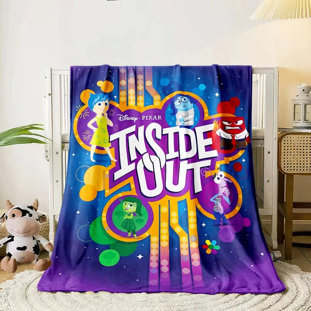 Inside Out Blanket DN Inside Out Characters Pattern Blanket Colorful