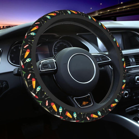 Fishing Steering Wheel Cover All Types Of Fish Lures Pattern Driving Wheel Cover Colorful