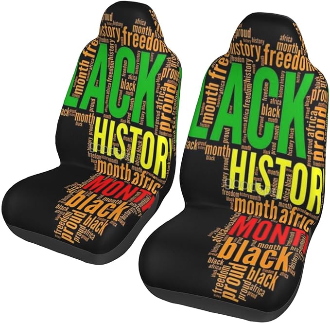 Juneteenth Car Seat Covers Black History Month Quotes Pattern Seat Covers Colorful