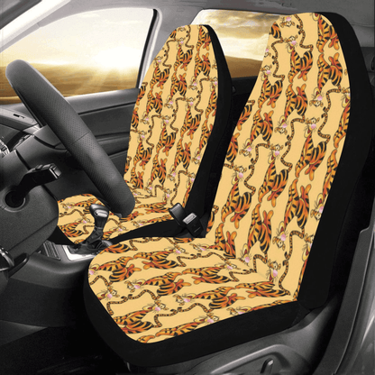 WTP Car Seat Covers DN Cute Tigger Jumping Doodle Pattern Seat Covers Yellow Orange