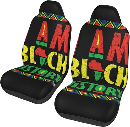 Juneteenth Car Seat Covers Black History Month Tribal Pattern Seat Covers Colorful