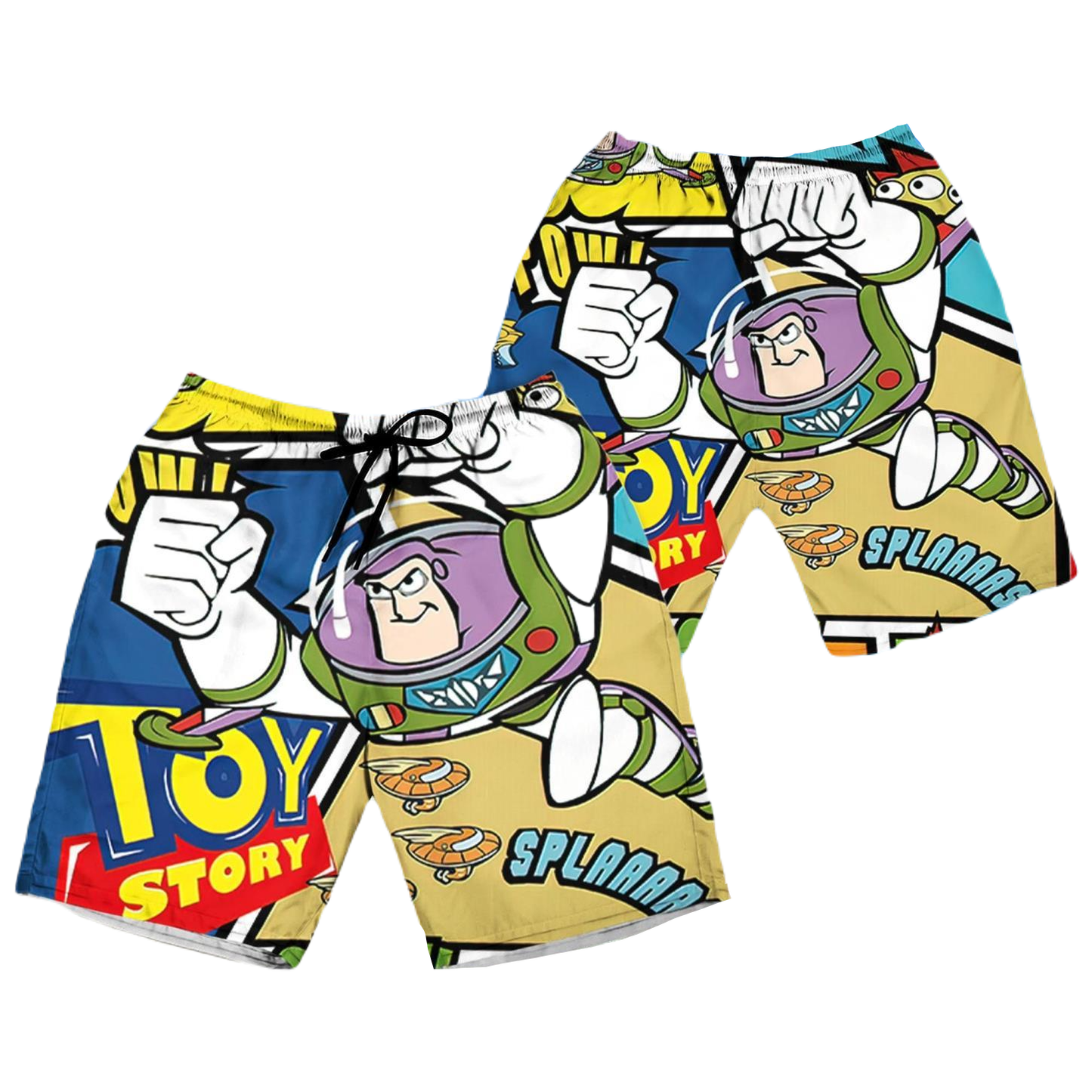 Toy Story Shorts Toy Story Buzz Lightyear Action Beach Shorts Colorful