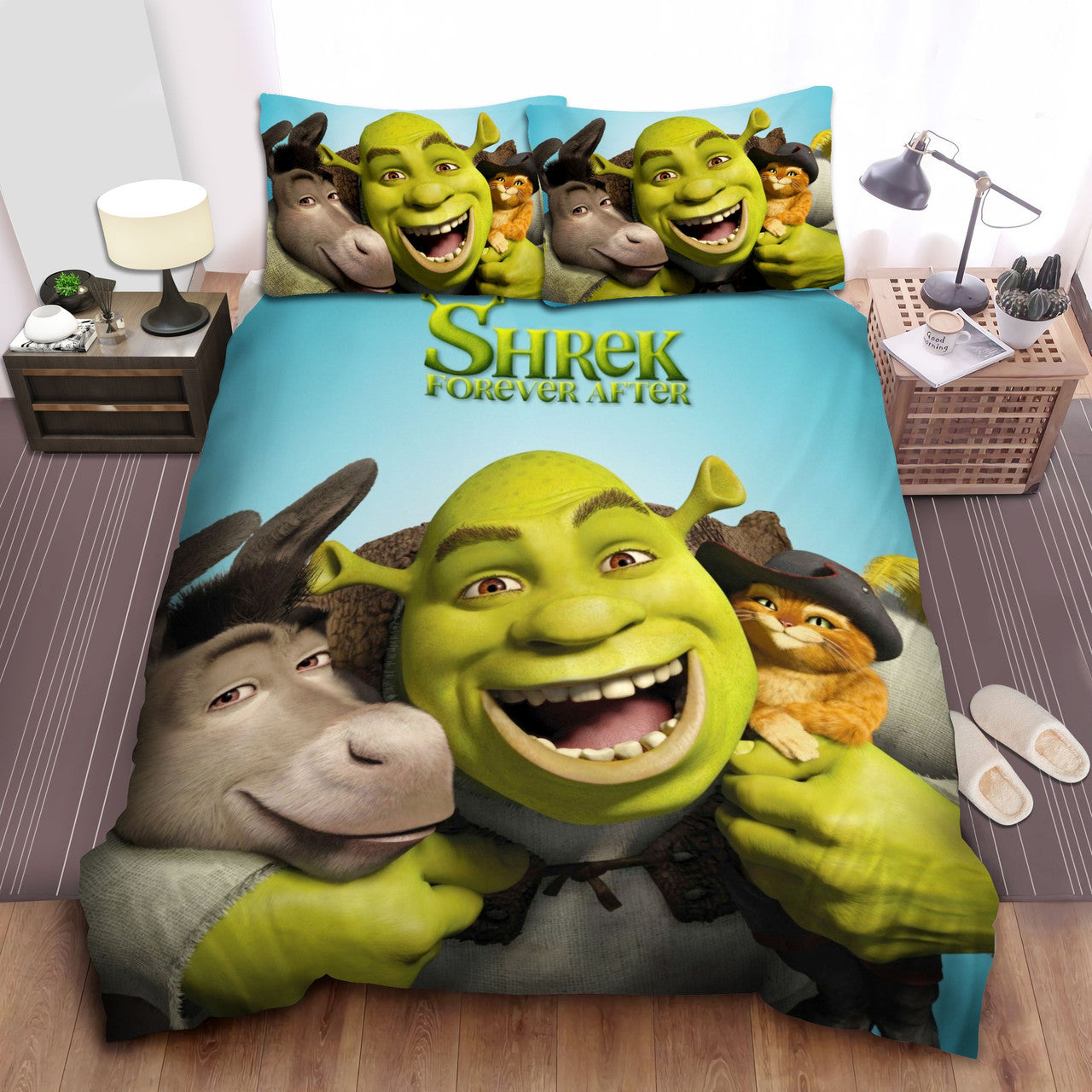 Shrek Bedding Set Shrek And Friends Forever After Duvet Covers Colorful Unique Gift