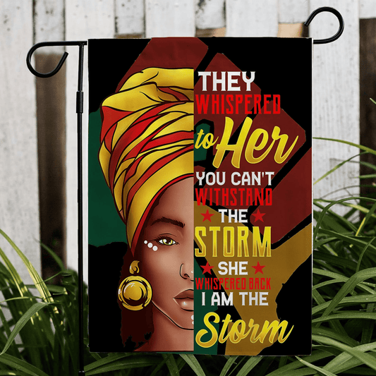 Africa American Flags I Am The Storm African American Women Flag Colorful Juneteenth Flag