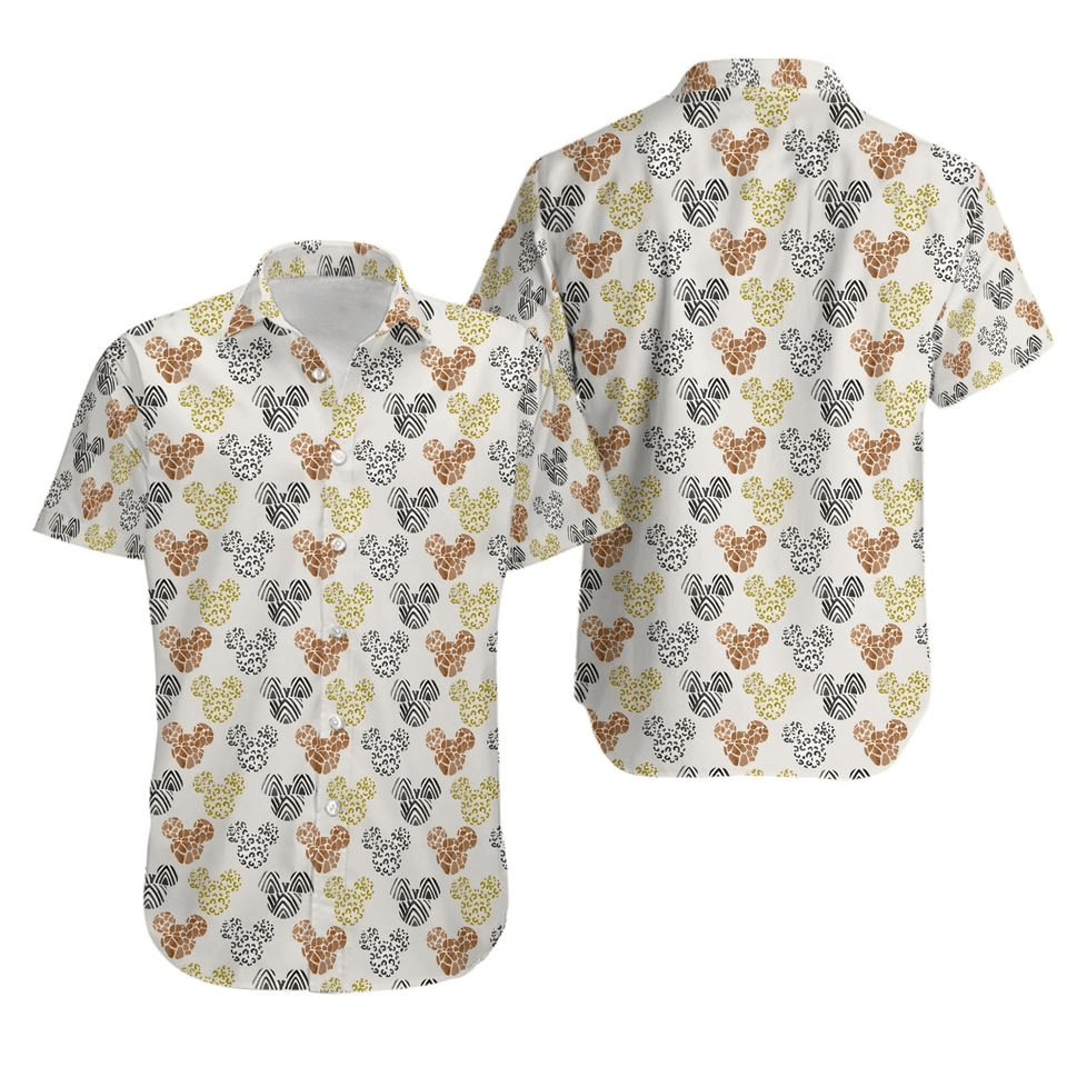 MM Hawaii Shirt DN Safari Style MM Ears Pattern Hawaiian Shirt Colorful Unisex