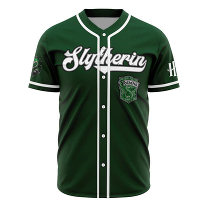 HP Jersey HP Slytherin House Crest Snape Green Jersey Shirt HP Baseball Jersey Slytherin Baseball Jersey