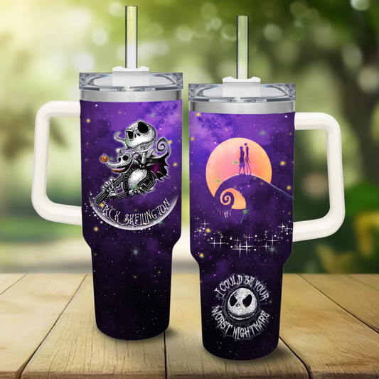 TNBC 40 Oz Tumbler I Could Be Your Worst Nightmare Tumbler 40 Oz Purple