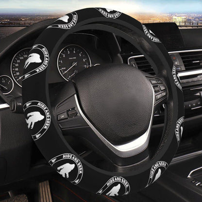 Bigfoot Steering Wheel Cover Bigfoot Hide And Seek World Champion Driving Wheel Cover Black White