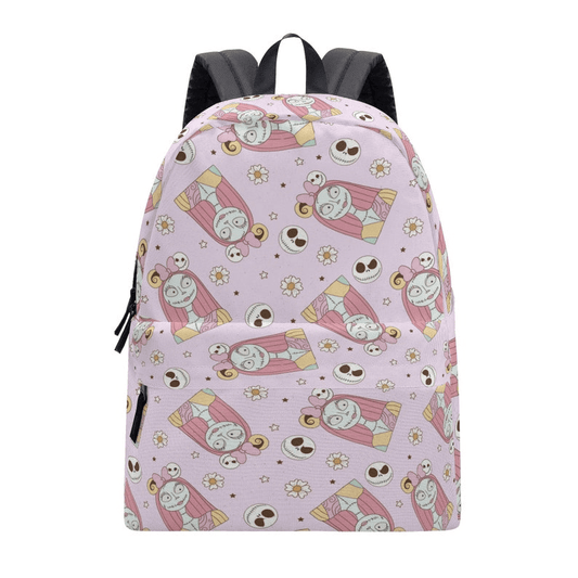 TNBC Backpack Nightmare Sally With Jack Head Flower Pattern Backpacks Pink