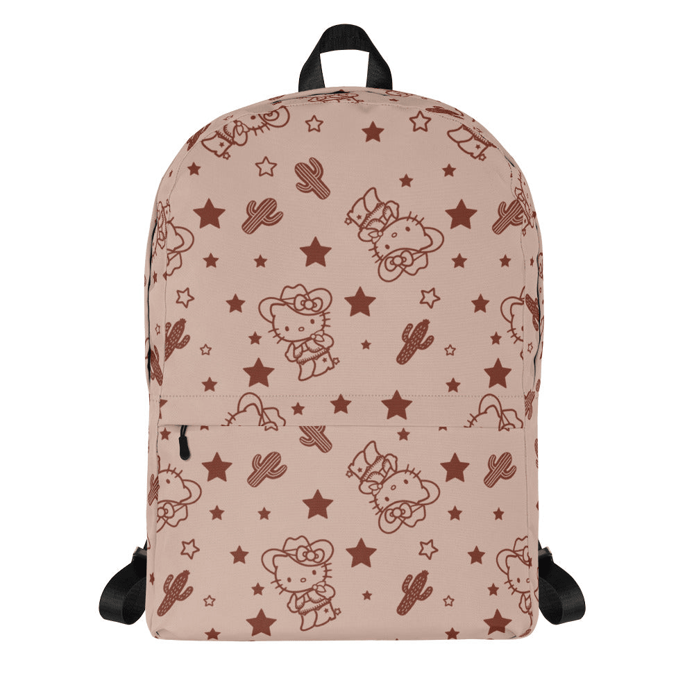 Hello Kitty Backpack Cowboy Hello Kitty Cactus Pattern Backpacks Brown