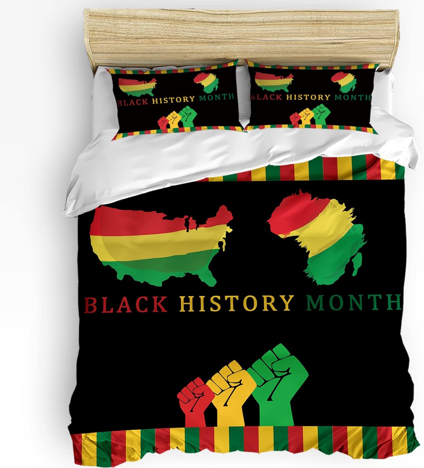 Juneteenth Bedding Set Africa America Black History Month Duvet Covers Colorful Unique Gift