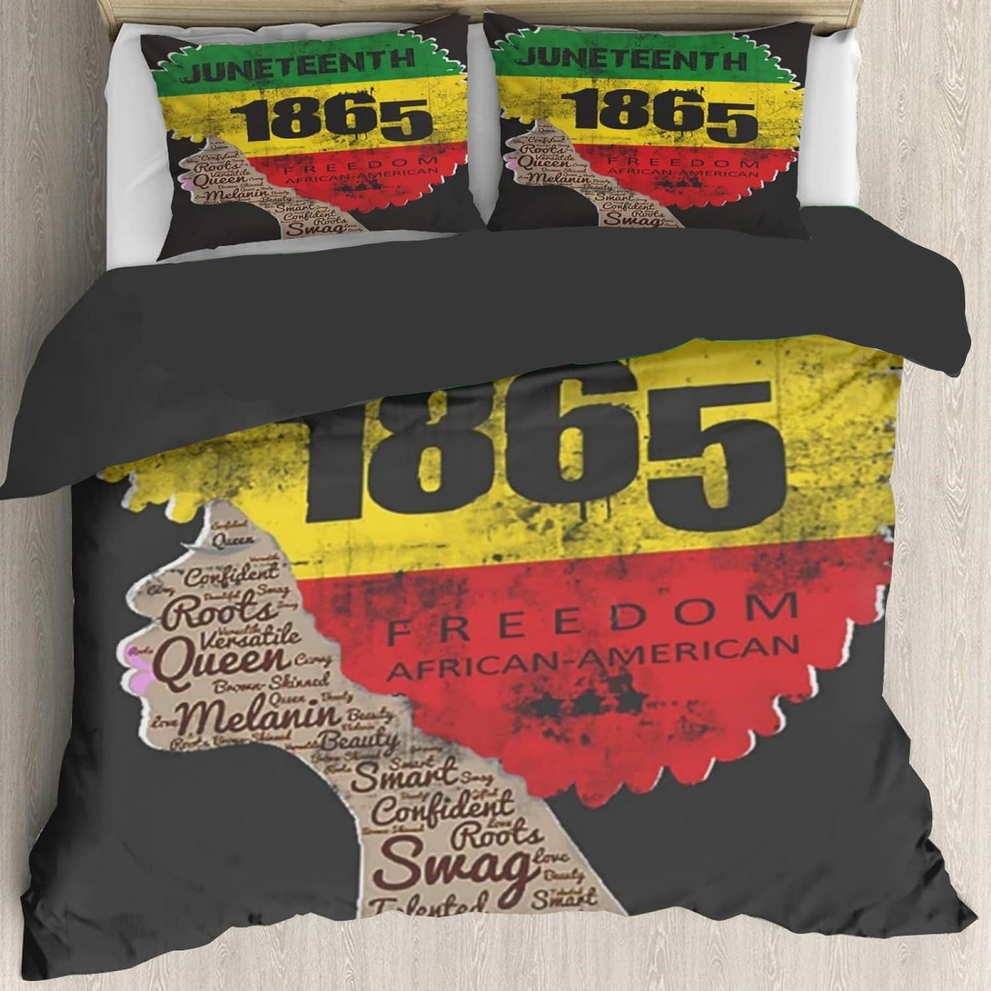 Juneteenth Bedding Set Juneteenth 1865 Freedom African American Duvet Covers Colorful Unique Gift