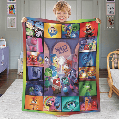 Inside Out Blanket DN Inside Out All New Emotions Blanket Colorful