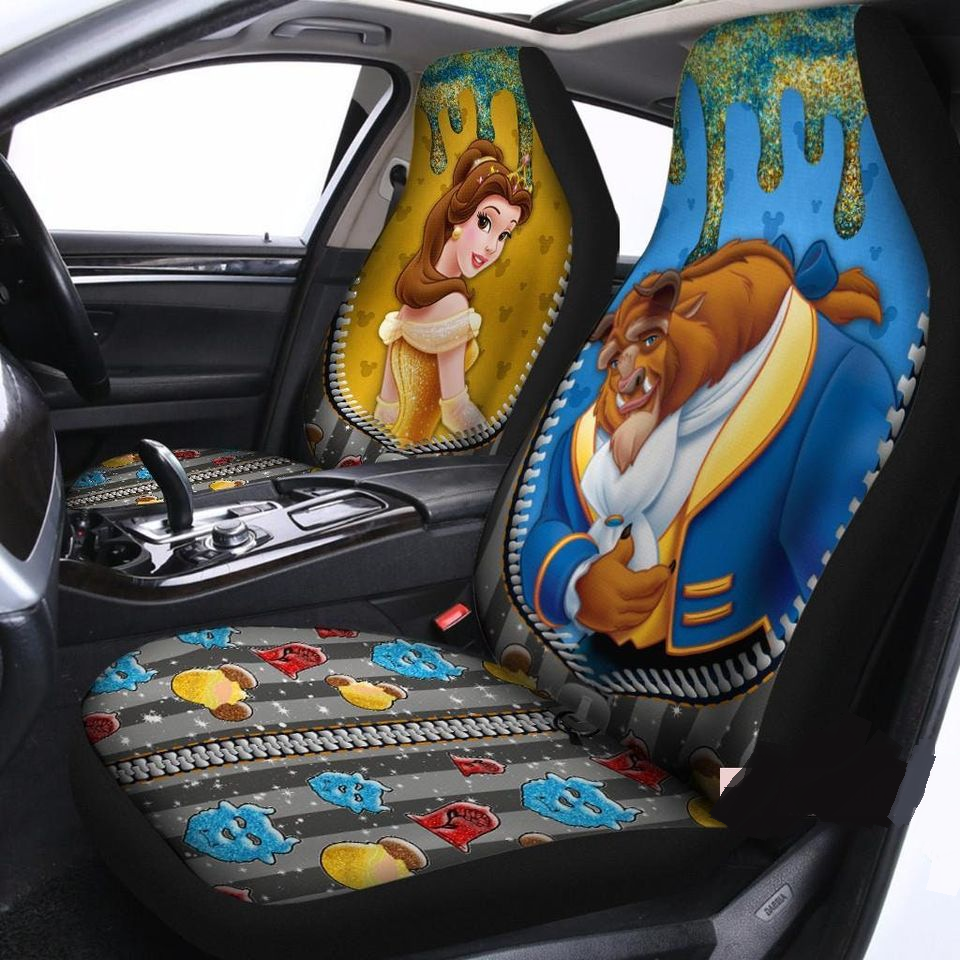 Beauty And The Beast Car Seat Covers DN Beauty And The Beast Zipper Pattern Seat Covers Colorful