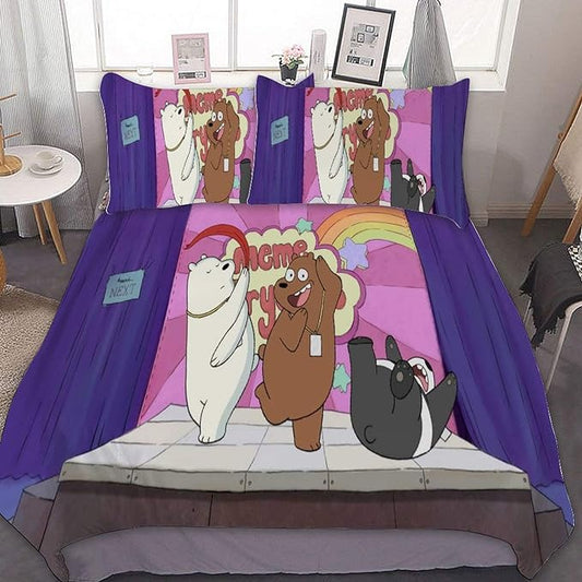 We Bare Bear Bedding Set We Bare Bear Performance Duvet Covers Colorful Unique Gift