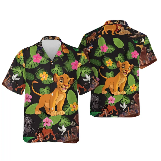 LK Hawaii Shirt DN Summer Tropical Vibes The LK Characters Hawaiian Shirt Black Green Unisex