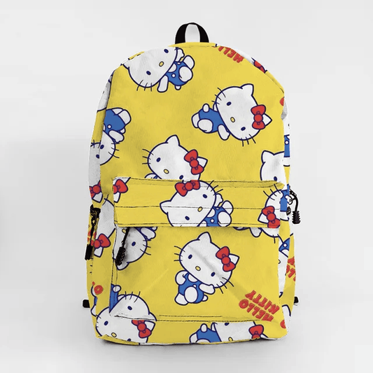 Hello Kitty Backpack Hello Kitty Cute Character Pattern Backpacks Yellow