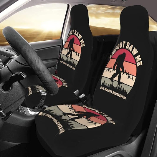 Bigfoot Car Seat Covers Bigfoot Saw Me Silhouette Seat Covers Black Pink