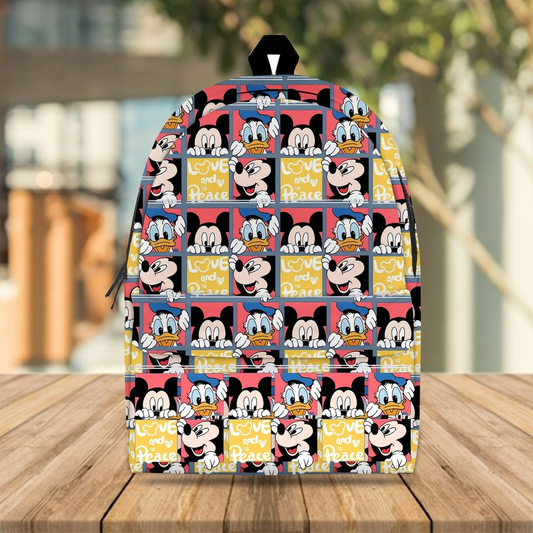 MM Backpack DN MM Donald Love And Peace Backpacks Colorful