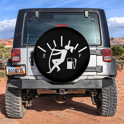 Funny Spare Tire Cover Funny Gas Guage Girl Stitck Figure Tire Covers Black White