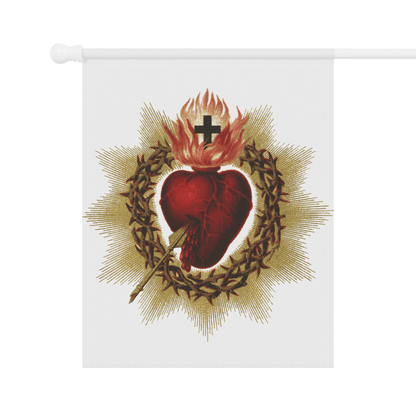 Jesus Flags Sacred Heart Of Jesus Graphic Flag White Red