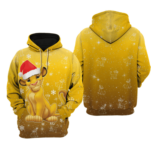 LK Hoodie DN LK Simba Christmas Hat Hoodie Yellow Unisex