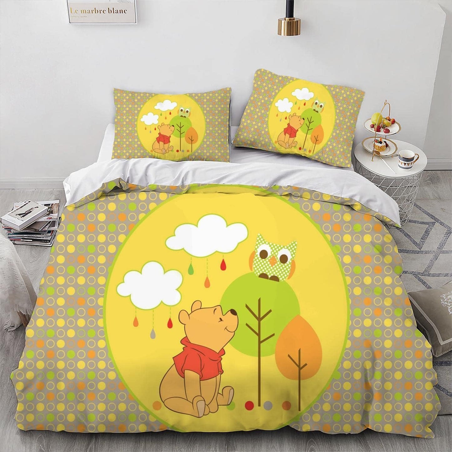 WTP Bedding Set DN WTP Tree Dots Pattern Duvet Covers Green Unique Gift